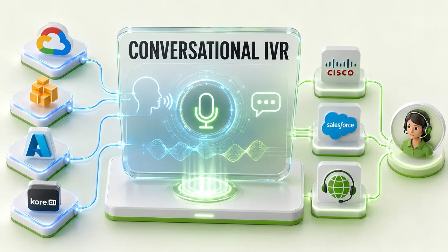Conversational IVR with Amazon Lex, CCAI & Salesforce Integration